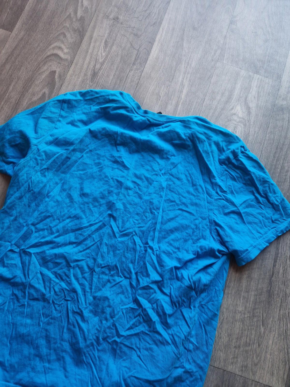 The North Face Blue Crew Neck T -shirt Front Chest Hit Womens Uk Size L