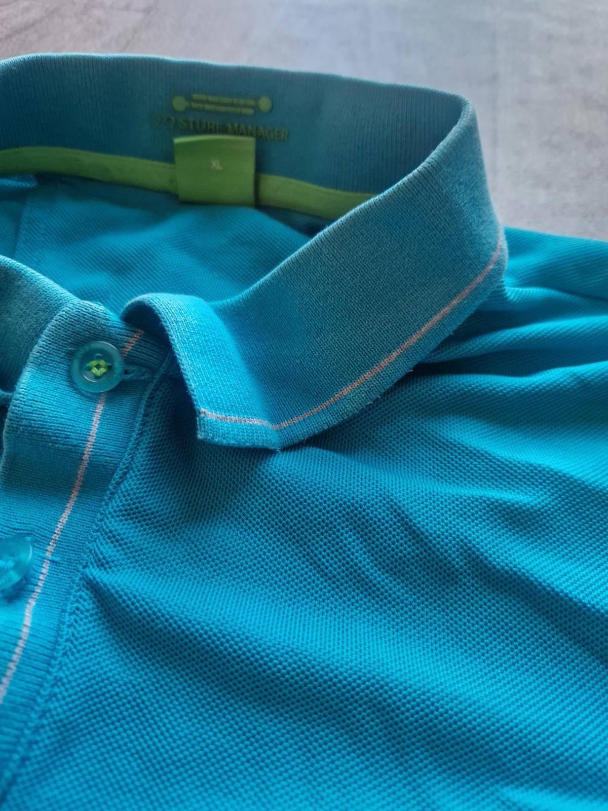 Hugo Boss Green Label Teal Blue Polo Shirt Uk Size Xl Slim Fit Vgc