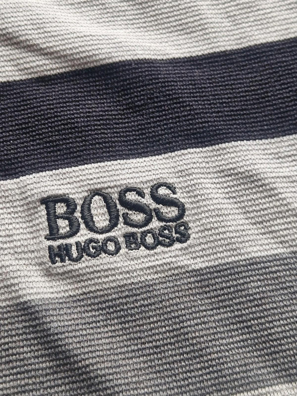 Hugo Boss Green Label  Grey Stripes  Polo Shirt  Uk Size Xl Gc