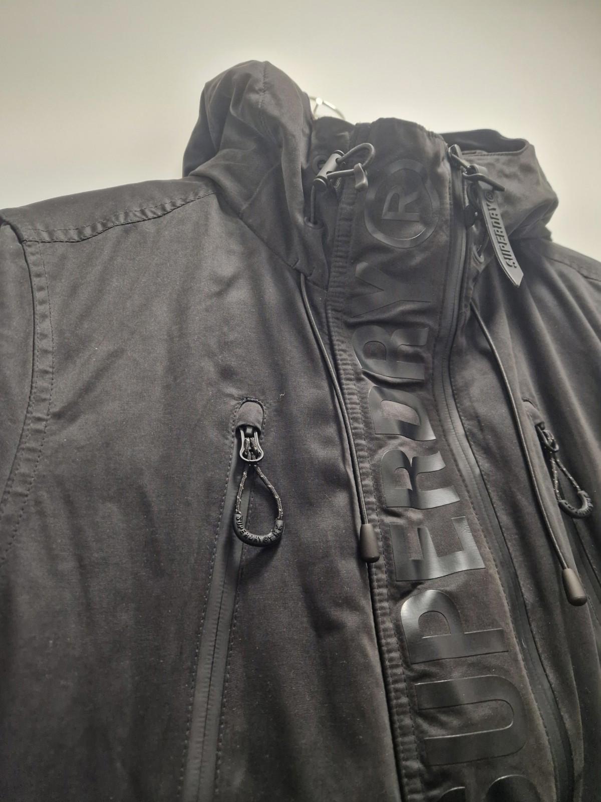 Superdry Ultimate Microfibre SD-Wind Jacket Black Uk Size 16 Preowened  Gc