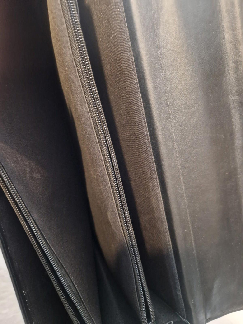 Thiery Mugler Black Vintage Faux Leather Briefcase Attache Bag 2 Keys 16 x 12"