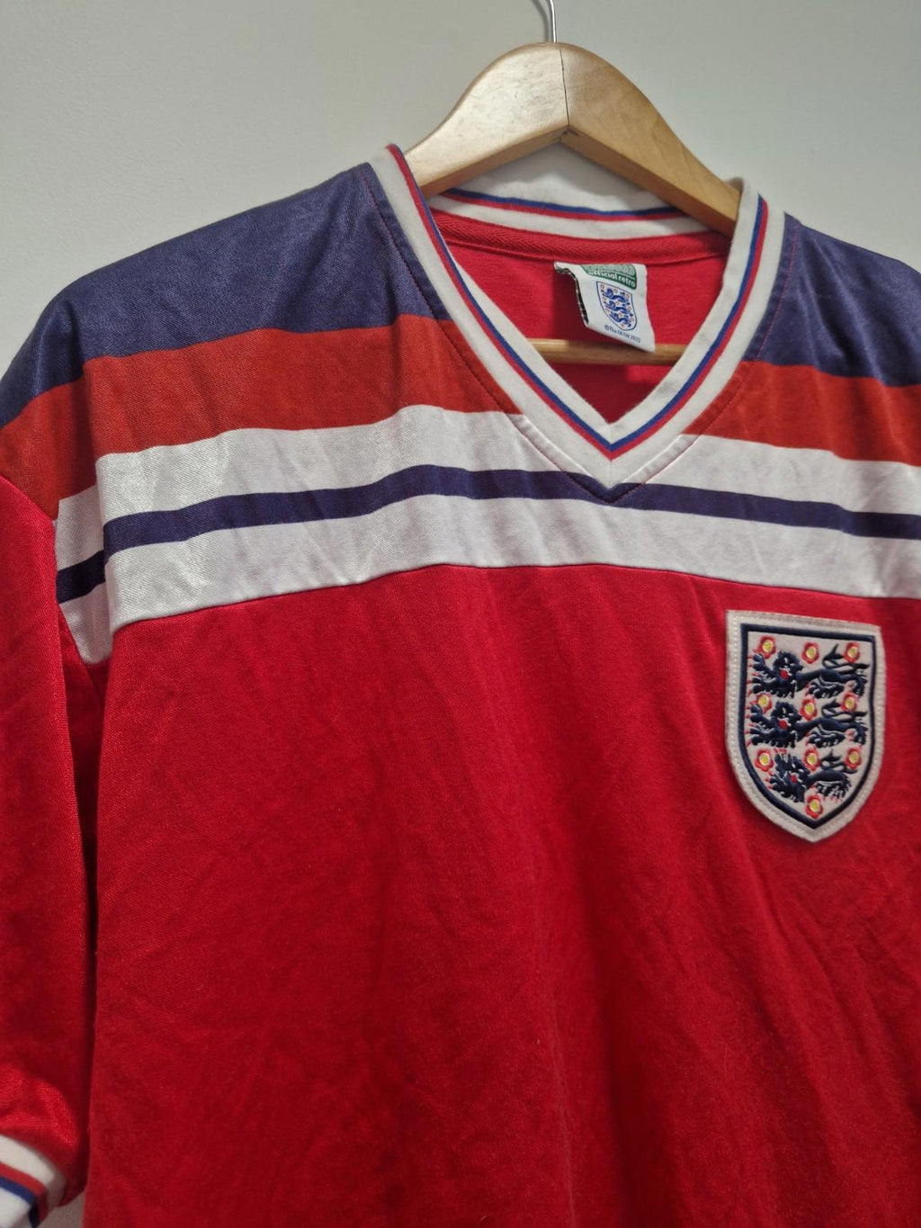 England 1982 World Cup Finals Away Retro Shirt Score Draw Label Uk Xl Gc