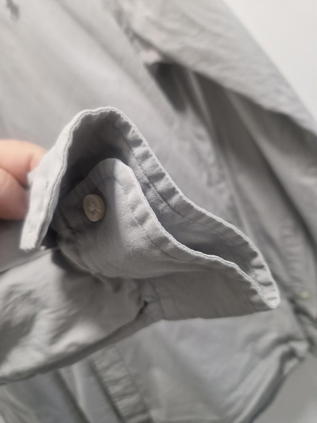Polo Ralph Lauren Custom Fit Oxford Cotton Shirt in a grey stone color Uk M Gc
