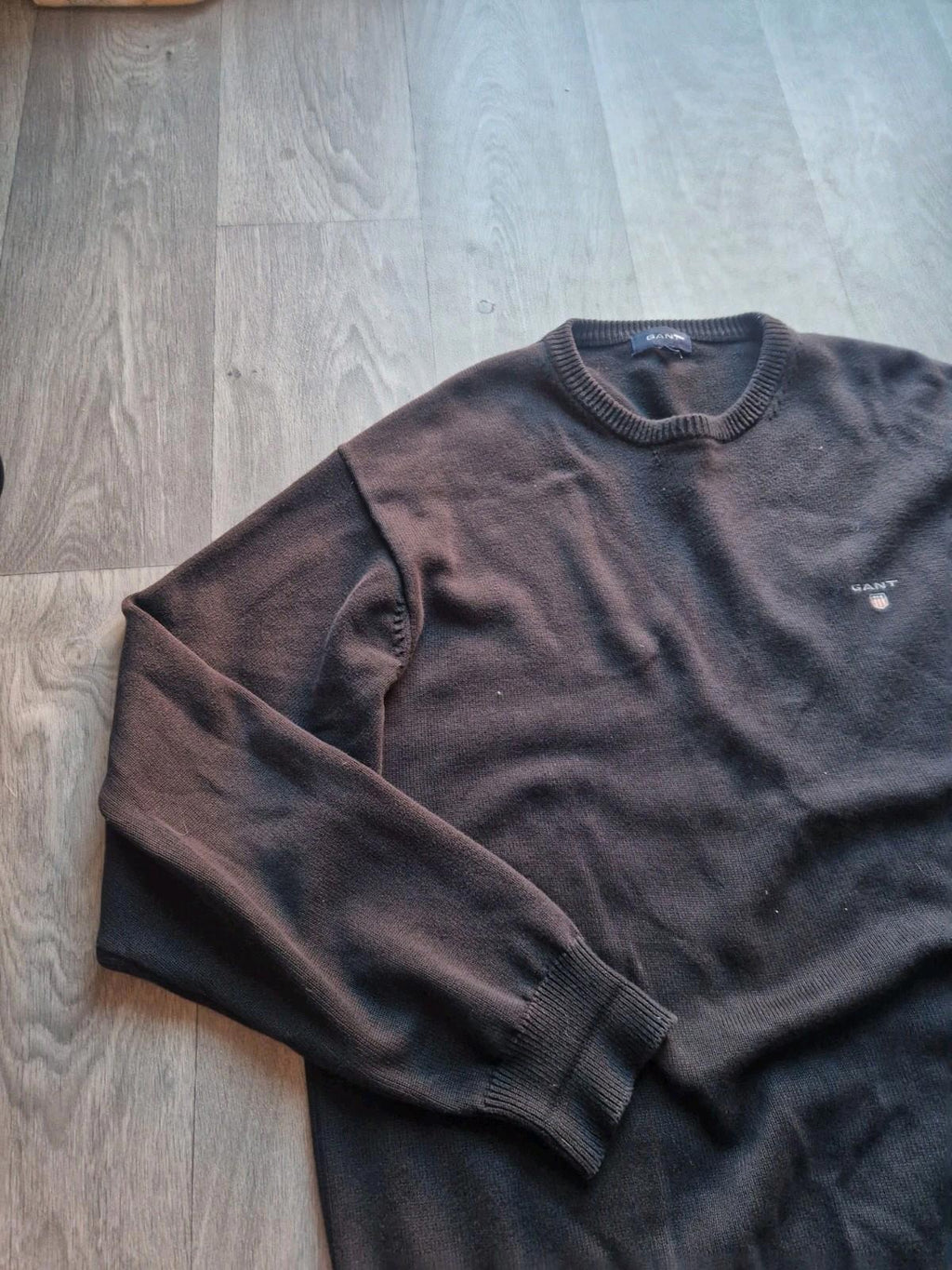 Gant Black 100% Cotton  Crew Neck Jumper Uk Size Xl Gc