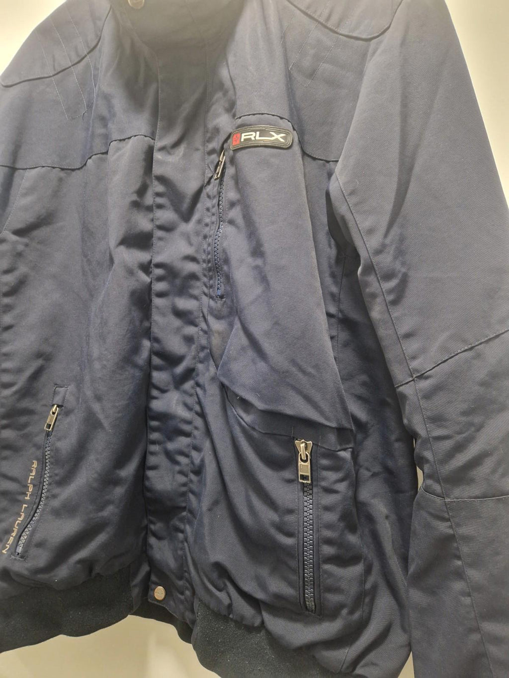 Polo Ralph Lauren Mens Navy Explorer RLX Utility Jacket Uk Xxl Preowened  Gc
