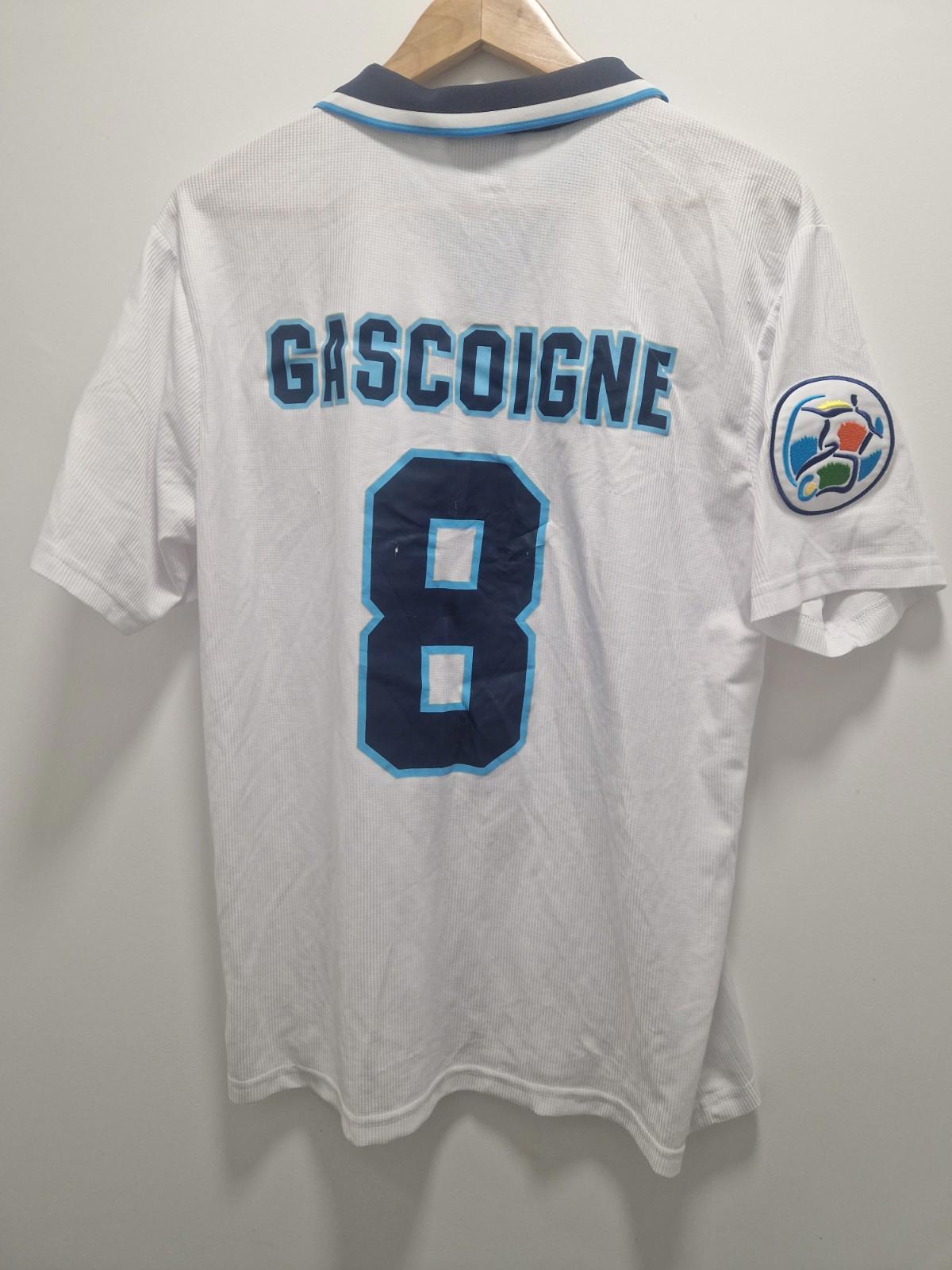 England Euro 1996 home football jersey with Paul Gascoigne's name & number Xl