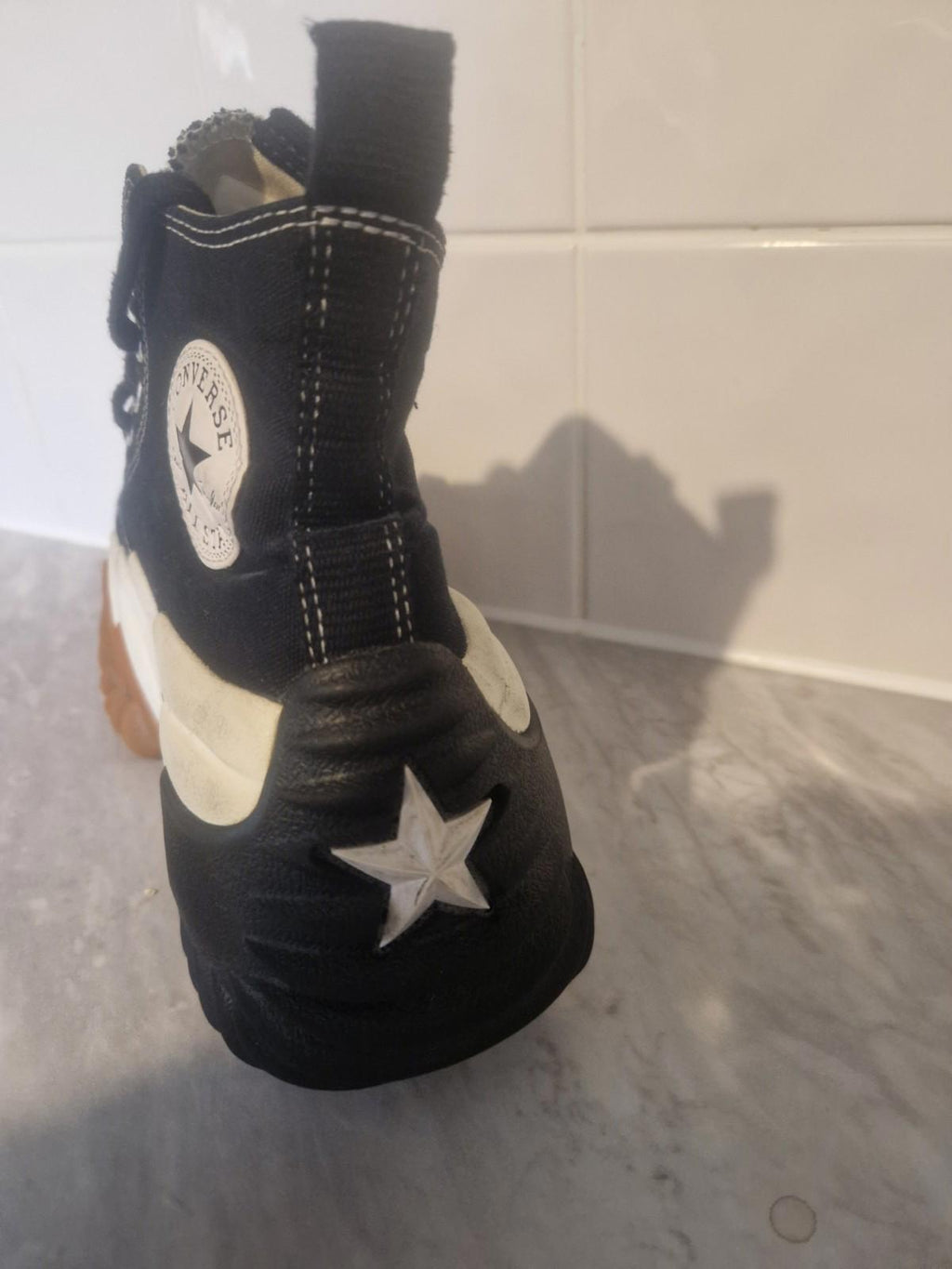 Converse Run Star Motion Black/Gum/Honey Unisex Shoes High Top UK7.5/W10 Gc