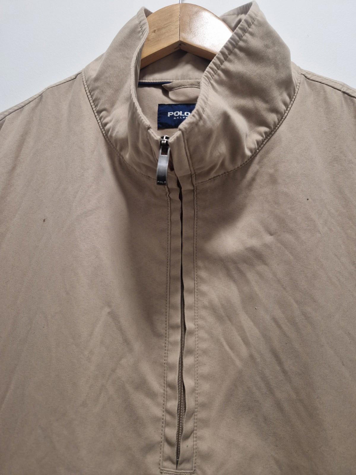 Ralph Lauren Polo Golf Quarter Zip Beige Jacket Short Sleeves Uk Size Xl Gc