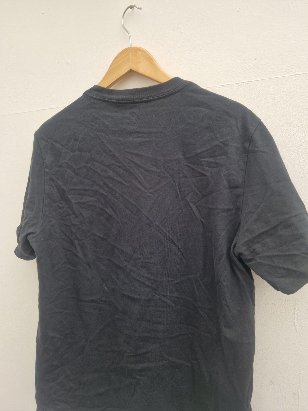 Converse Tie Die Front Spell Out Black Short Sleeved  T- Shirt Gc Uk Size L