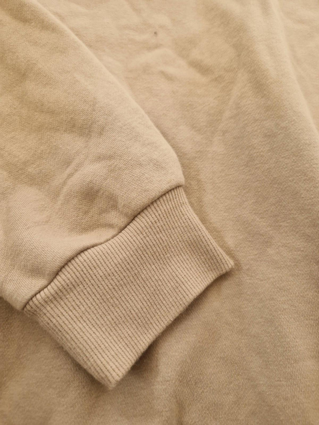 Adidas Beige Crew Neck Sweatshirt Trefoil Logo Front Central Hit  Uk L Gc