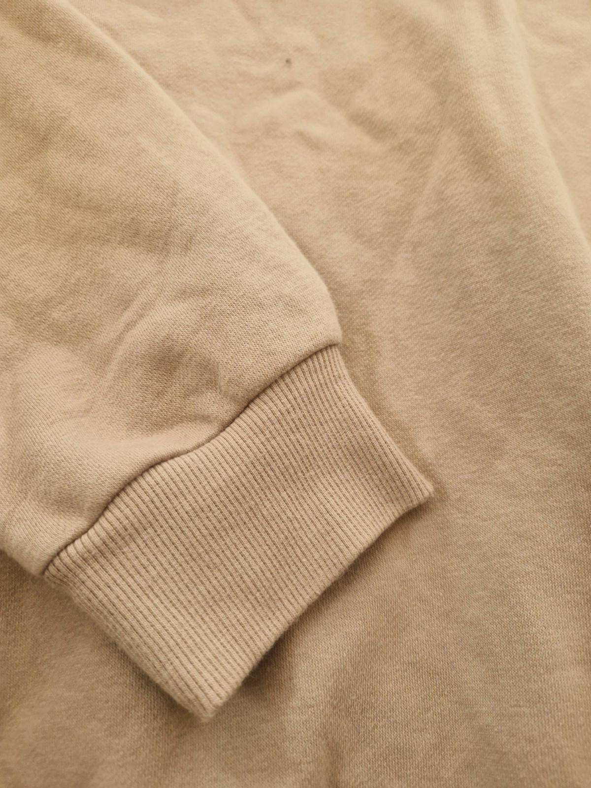 Adidas Beige Crew Neck Sweatshirt Trefoil Logo Front Central Hit  Uk L Gc