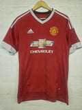 Manchester United 2015-2016 Home Football Shirt Short Sleeve Red Size Medium