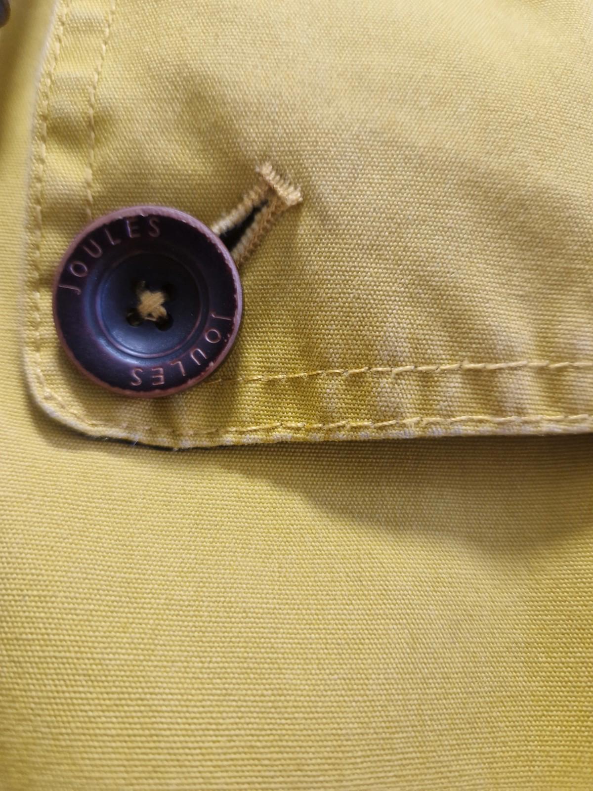 Joules Coast Women's Rain Jacket, Size 14, Hooded, Yellow/Gold