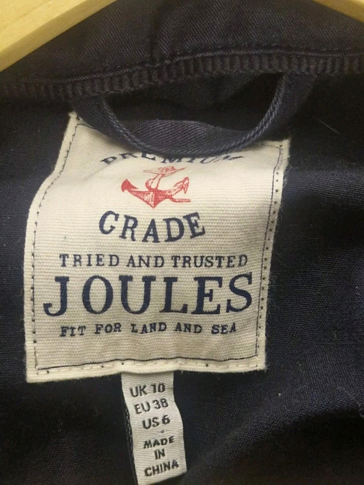 Joules  Emberton  Navy Blue Quarter  Button  Pullover Windbreaker Jacket Size 10