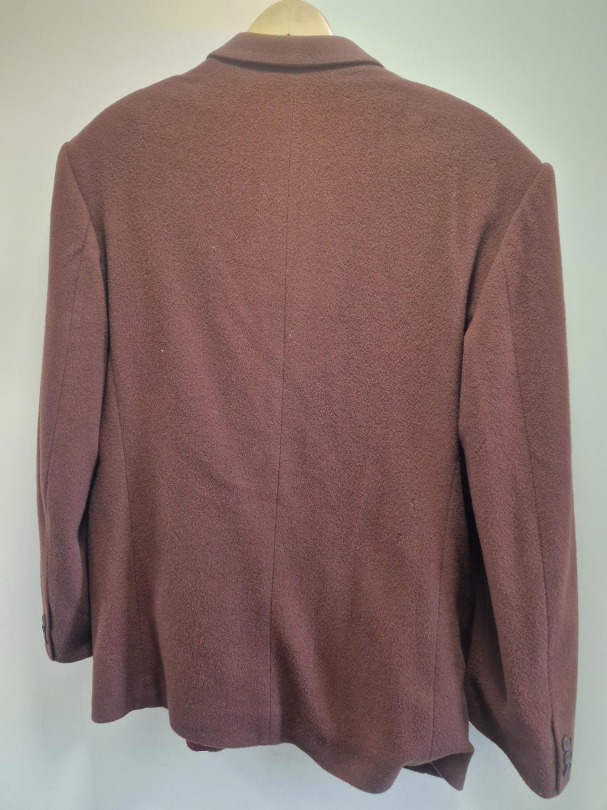 Vintage Top Man burgundy wool and cashmere blend men's blazer Uk Medium