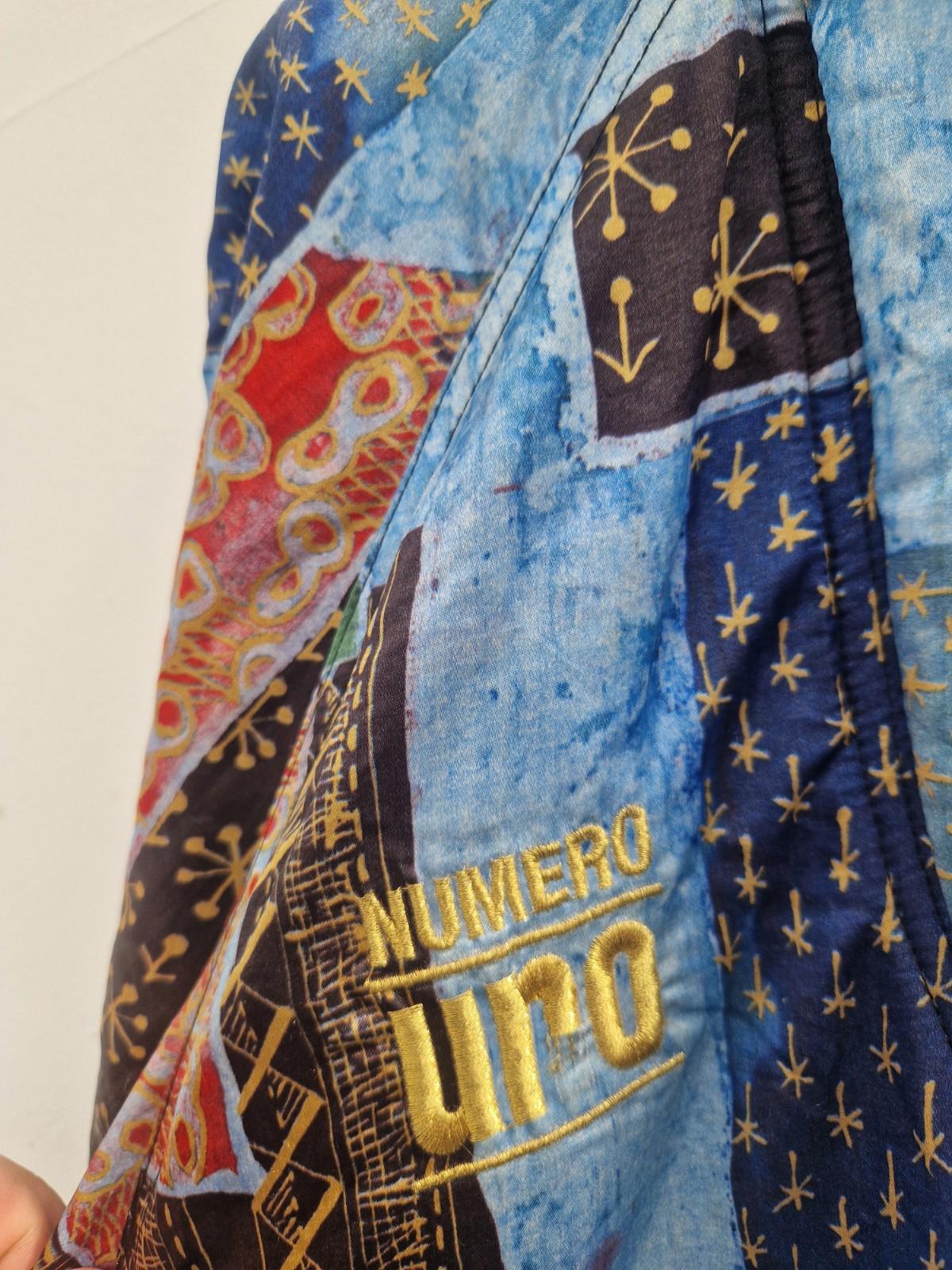 Vintage Numero Uno Over Head  Jacket 90's  Patchwork Pattern Uk Size M Check ⬇️