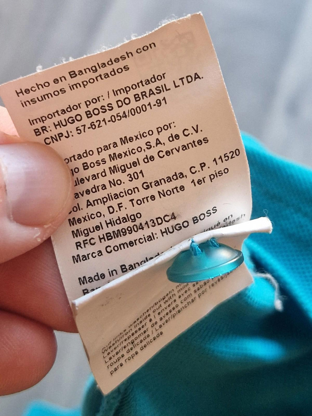 Hugo Boss Green Label Teal Blue Polo Shirt Uk Size Xl Slim Fit Vgc