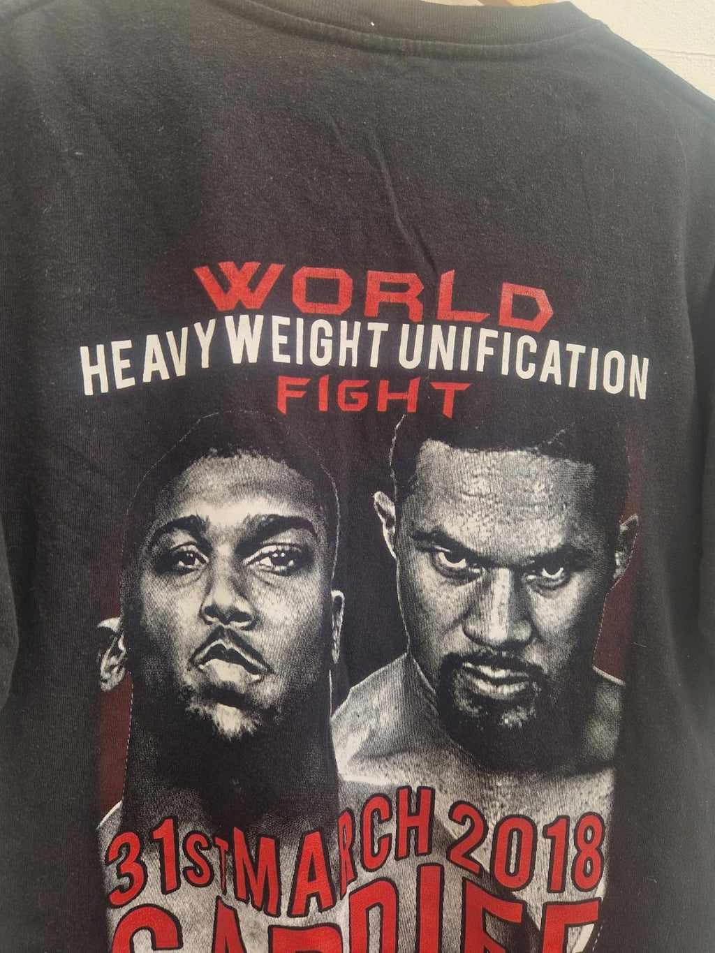 Rare 2018 Anthony Joshua  Vs Joseph Parker Unified World Champion  T- Shirt Uk M