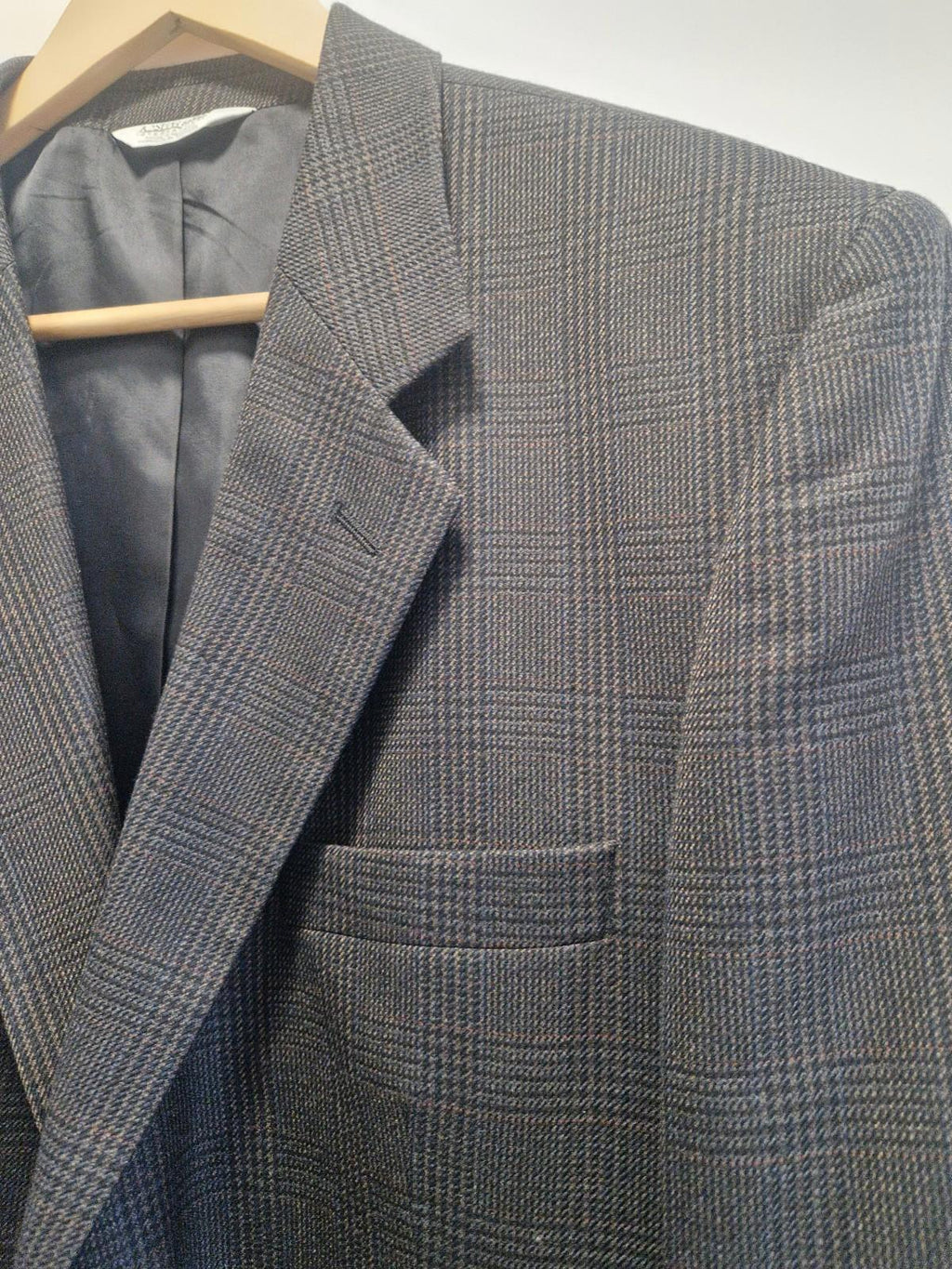 Joseph & feiss International Moore grey plaid wool blazer Jacket Uk M