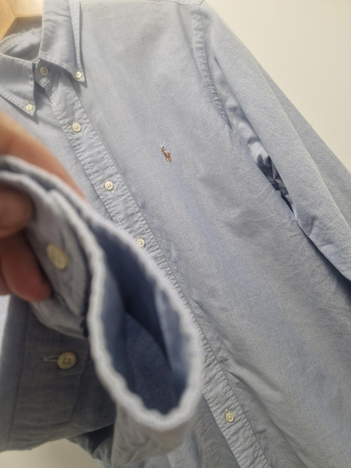 Polo Ralph Lauren Light Blue Embroidered  Pony Oxford shirt in 100% cotton Uk Xl
