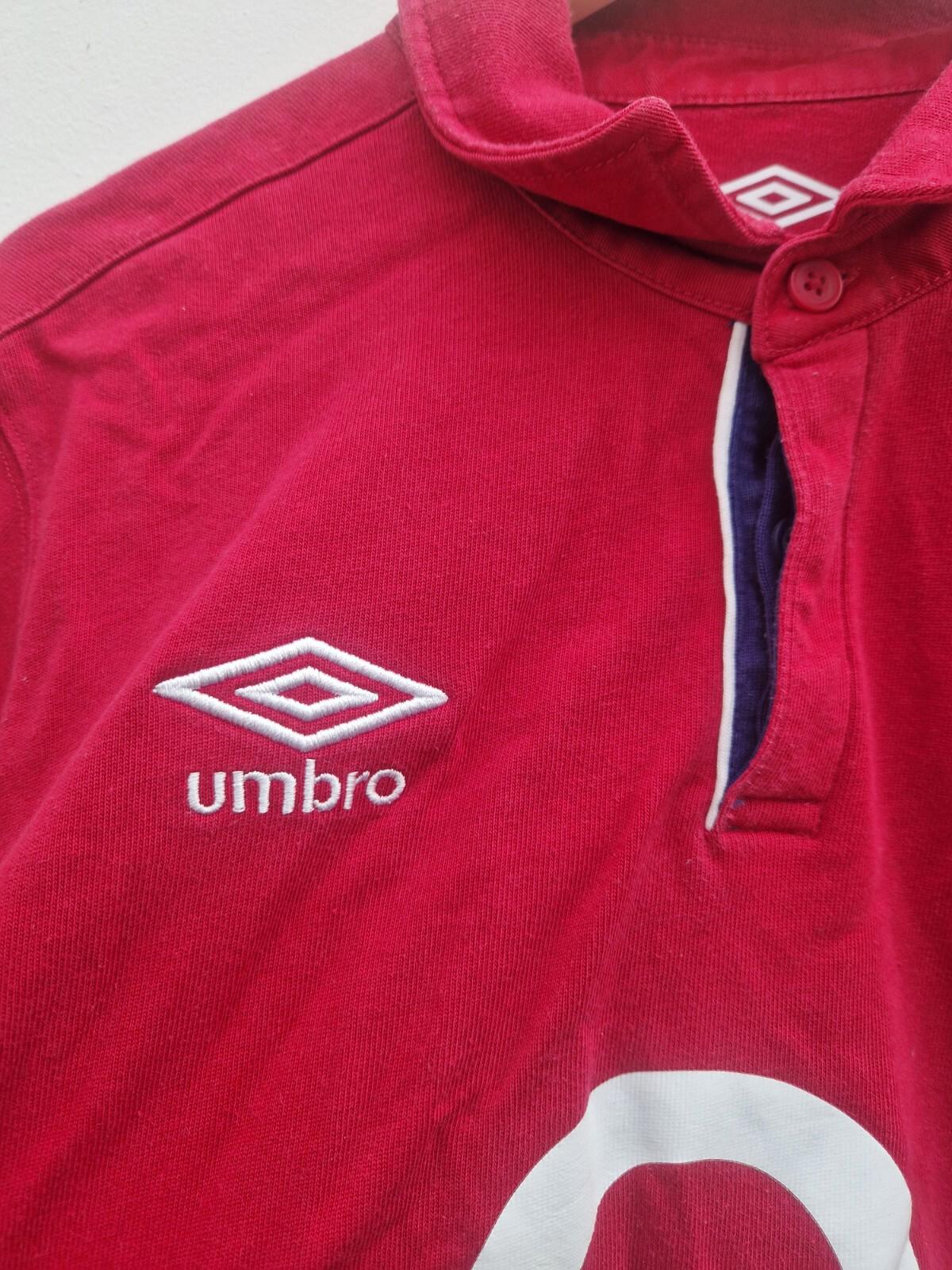 England Rugby Union Away Shirt 2021/2022 Umbro Classic Cotton Red Uk  Size Xl Gc