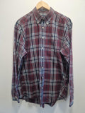 Gant Shirt Size XL Men's Check Madison Poplin Regular Fit Cotton Long Sleeve