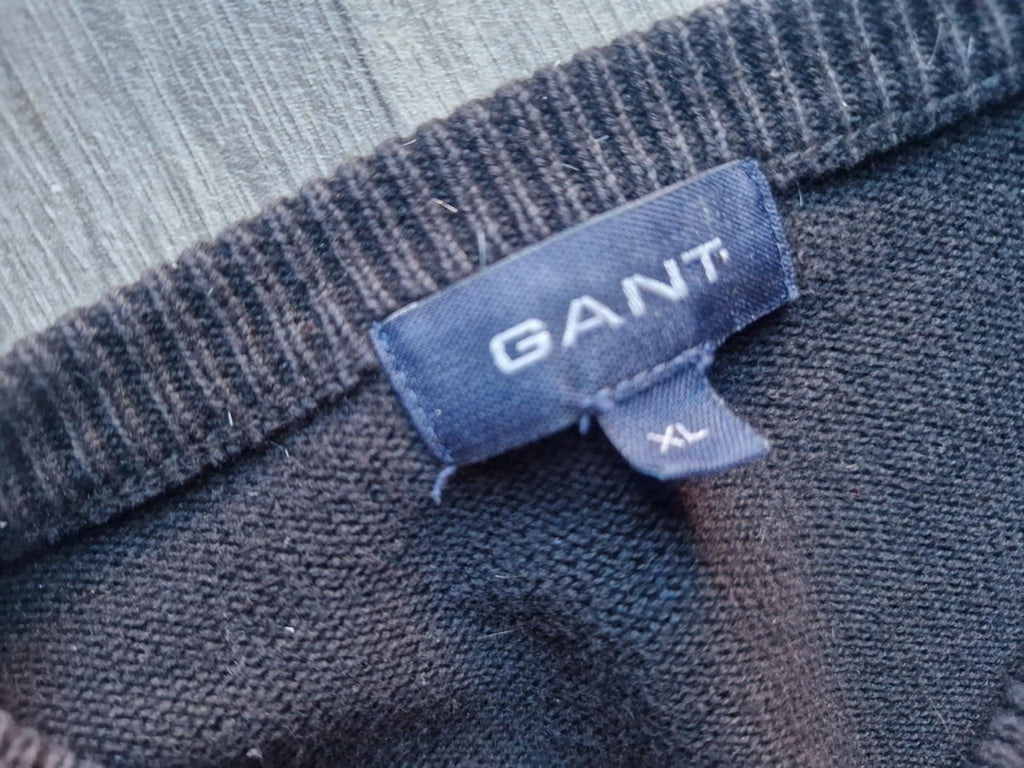 Gant Black 100% Cotton  Crew Neck Jumper Uk Size Xl Gc