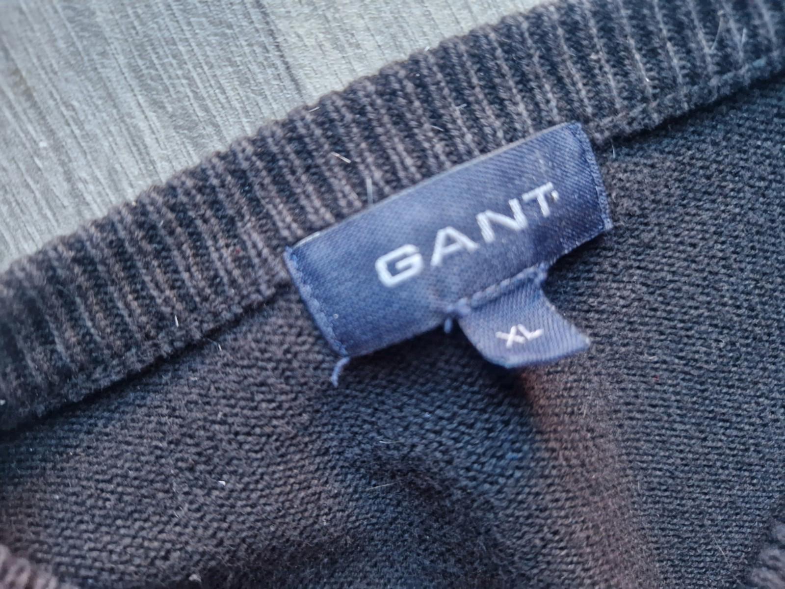 Gant Black 100% Cotton  Crew Neck Jumper Uk Size Xl Gc