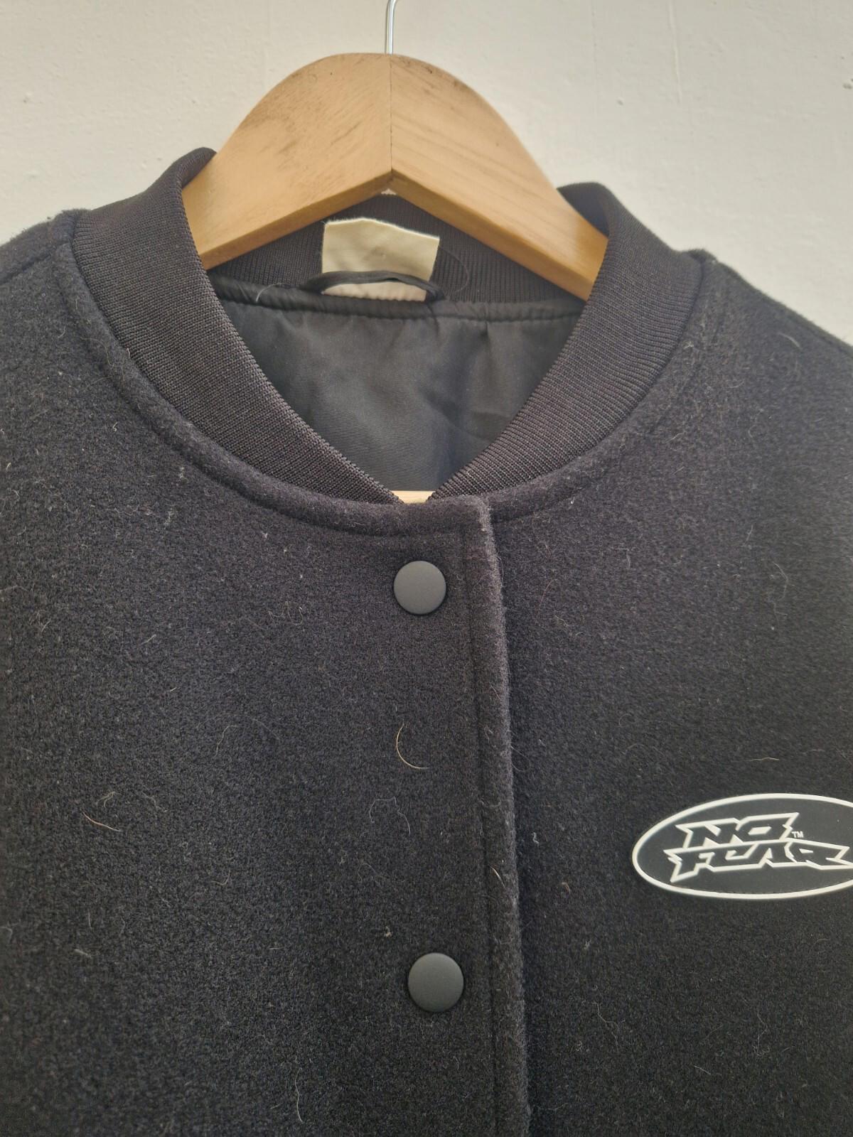 No Fear x H&M Varsity y2k Bomber Jacket Big Logo Size Xs Gc