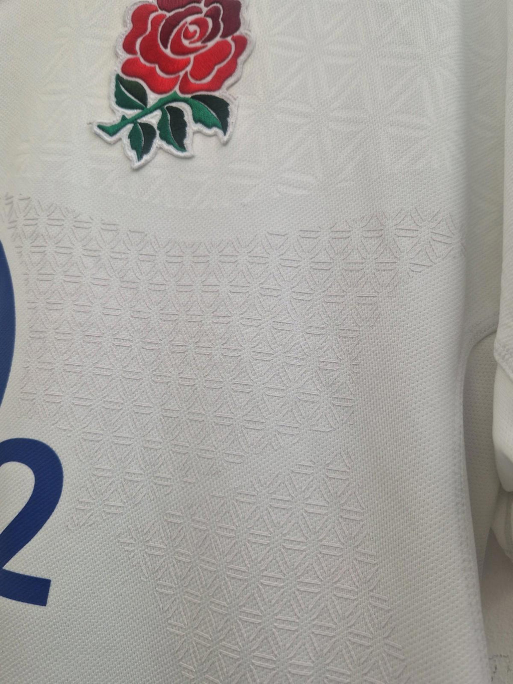 Nike ENGLAND O2 2009 2010 White Union Short Sleeve T-Shirt Rugby Jersey Size M