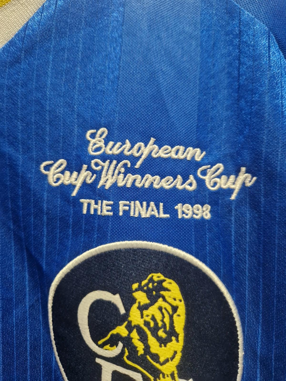 Score Draw Mens Chelsea 98 Home Jersey Licensed Retro Shirt Uk xl Preowened Gc