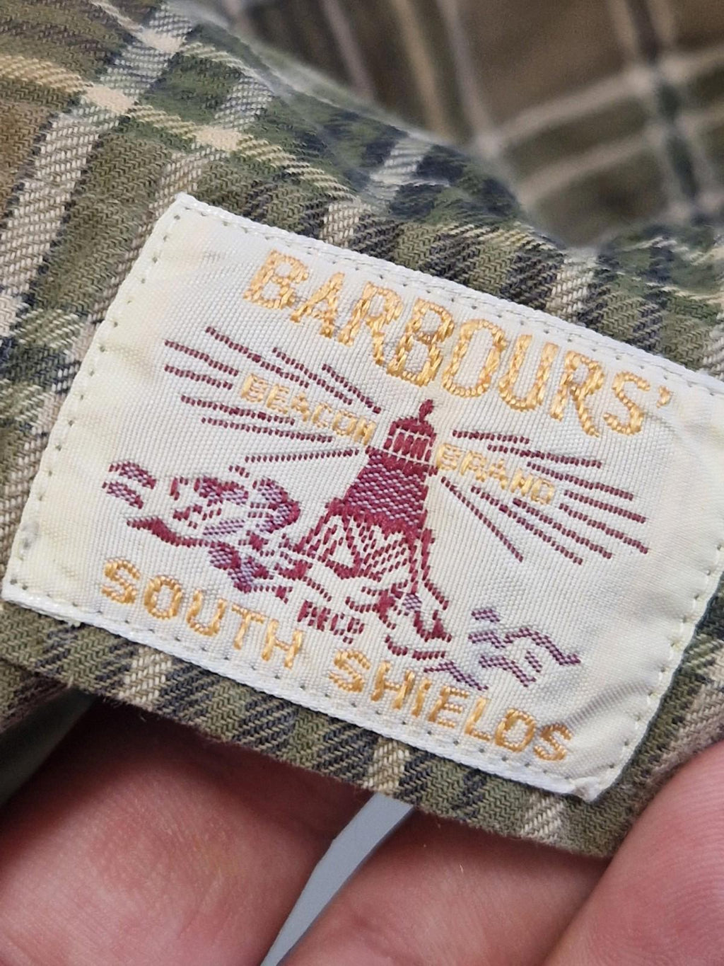 Barbour south shields Mens 100% cotton long sleeved shirt Uk M Gc