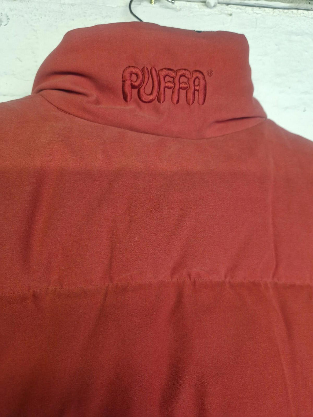 90s Red Puffa Gillet Uk Size M Pit To Pit 22.5" + 70% Down 30% Feather