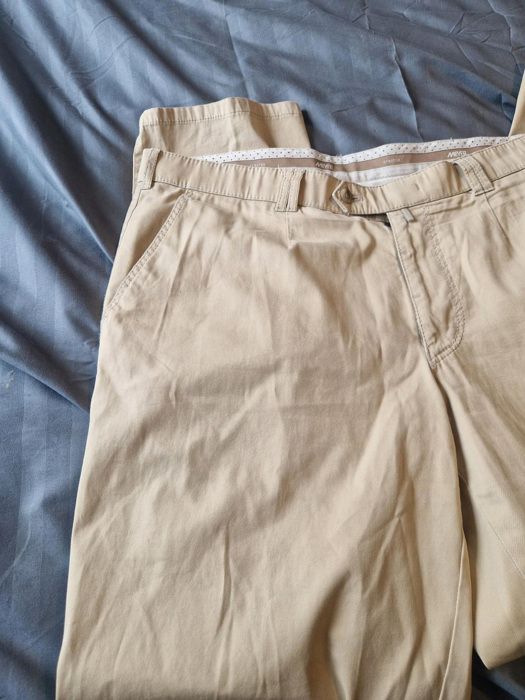 Meyer Cream Lightweight Casual Trousers Uk Size W36 x L32 Gc