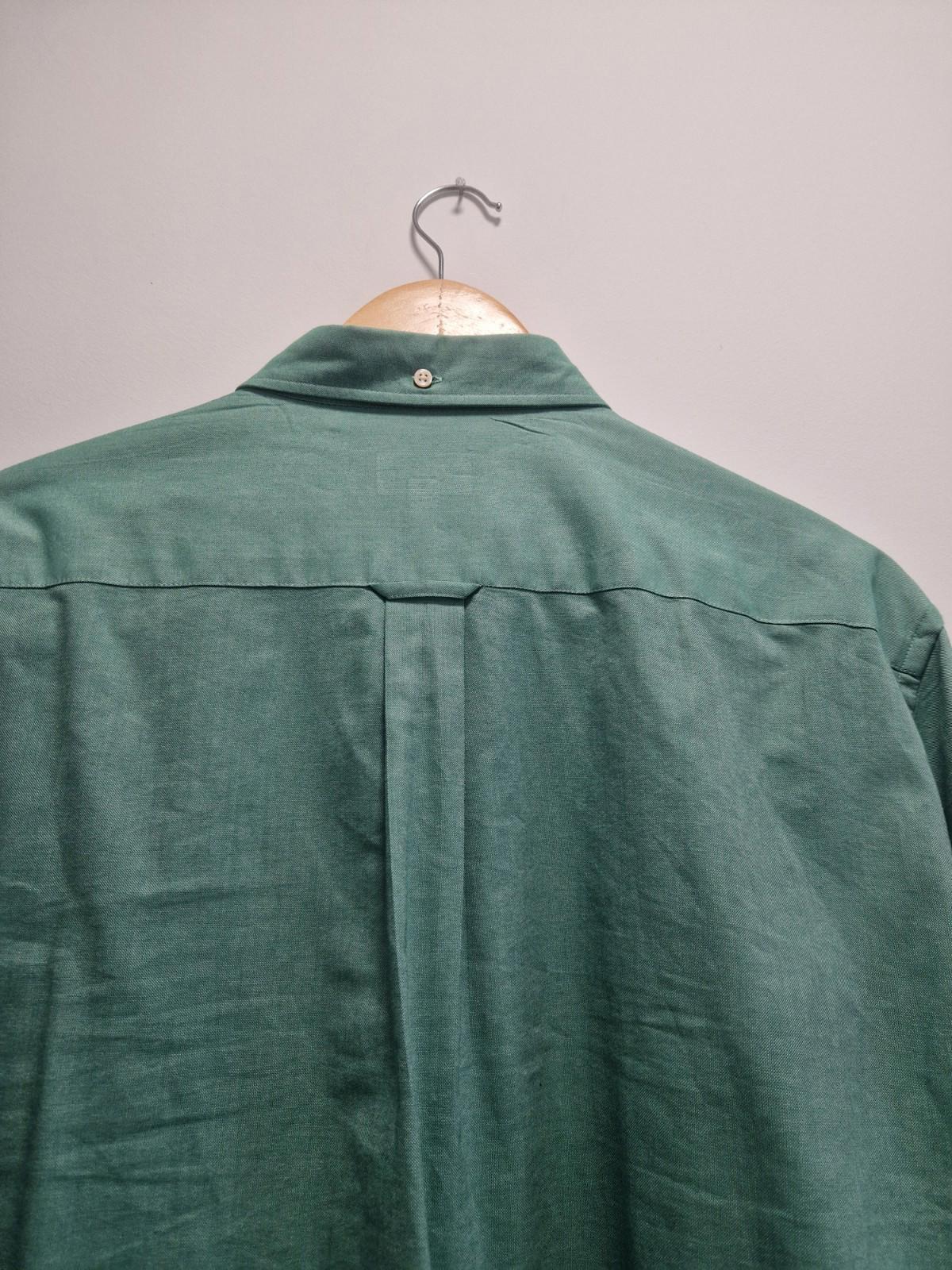 Gant Mens Oxford Full Button Shirt Long Sleeve Green 100% Cotton Uk L Gc