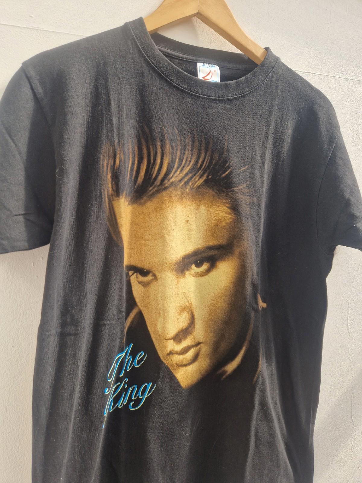 Elvis Presley The King Graphic Vintage  T-shirt Uk Size M Fan Club Label Vgc
