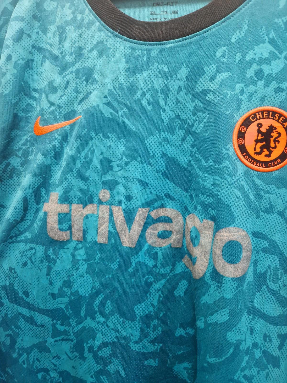 Chelsea Fc  2021/ 2022 Nike Pre Match Training Football Shirt Blue Uk Xxl