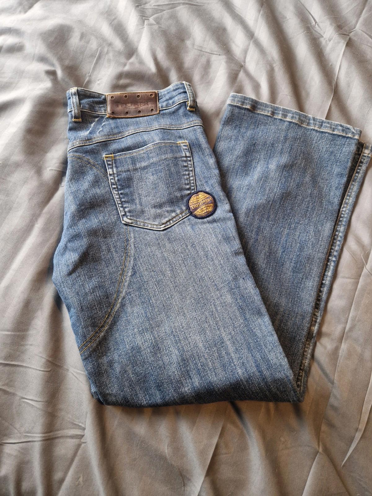 Triumph Motorcycle Jeans Ladies Blue Uk Size W40 X L29 Gc