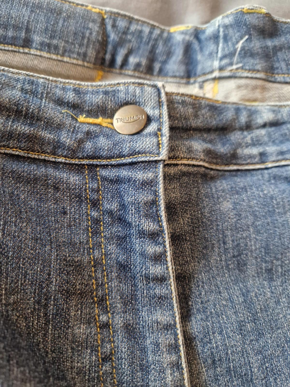Triumph Motorcycle Jeans Ladies Blue Uk Size W40 X L29 Gc