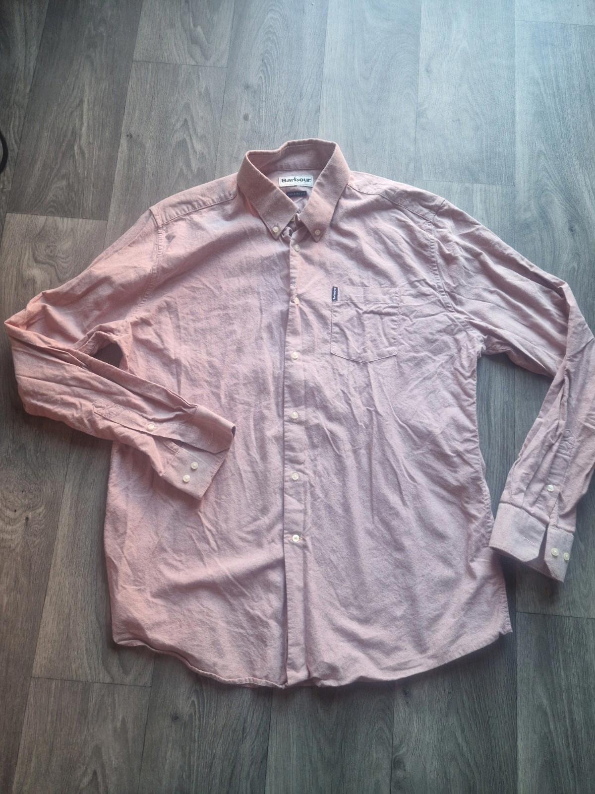 Barbour Tailored Fit 100% Cotton  Button Up Shirt Uk Xl Vgc