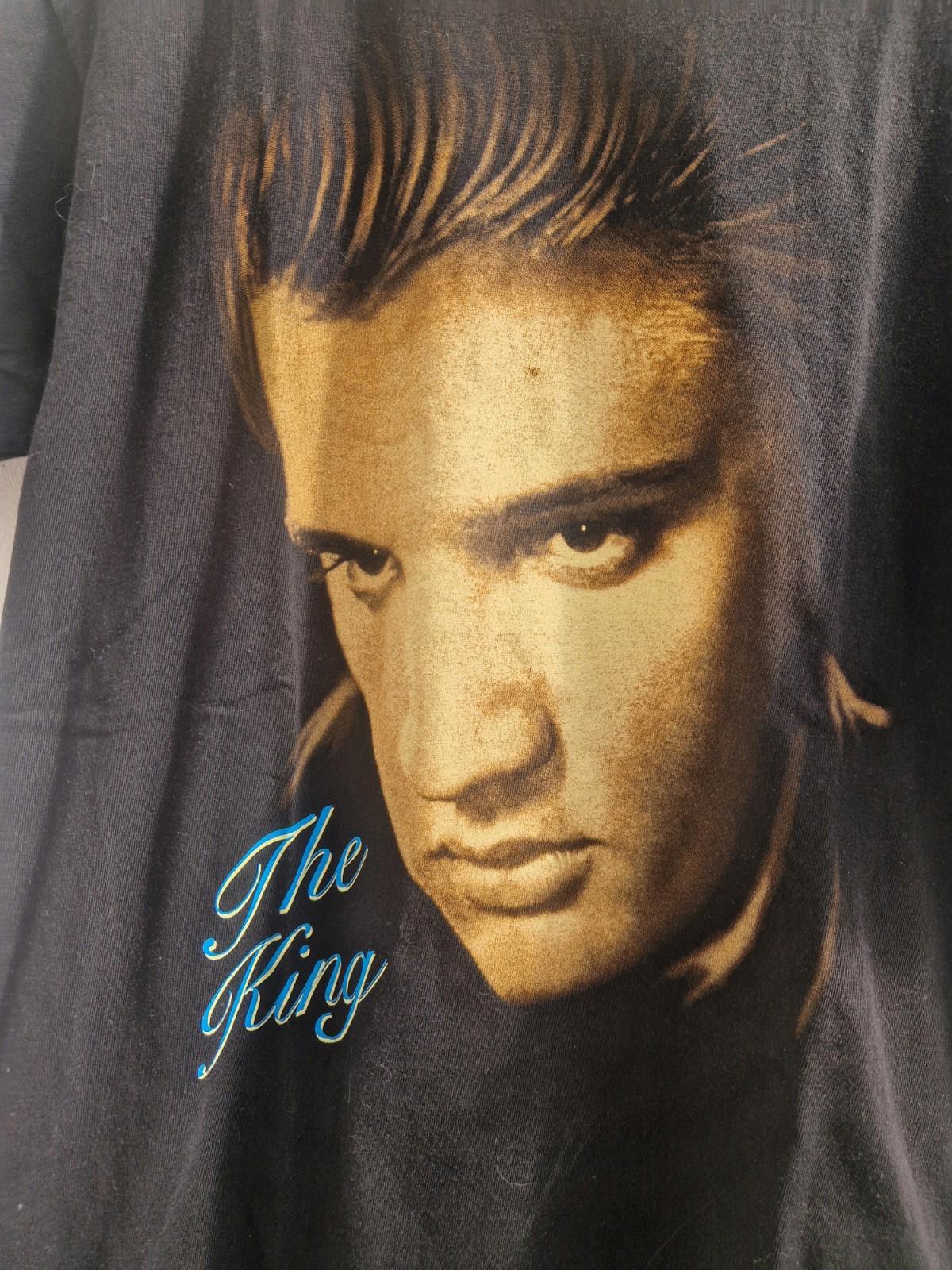 Elvis Presley The King Graphic Vintage  T-shirt Uk Size M Fan Club Label Vgc
