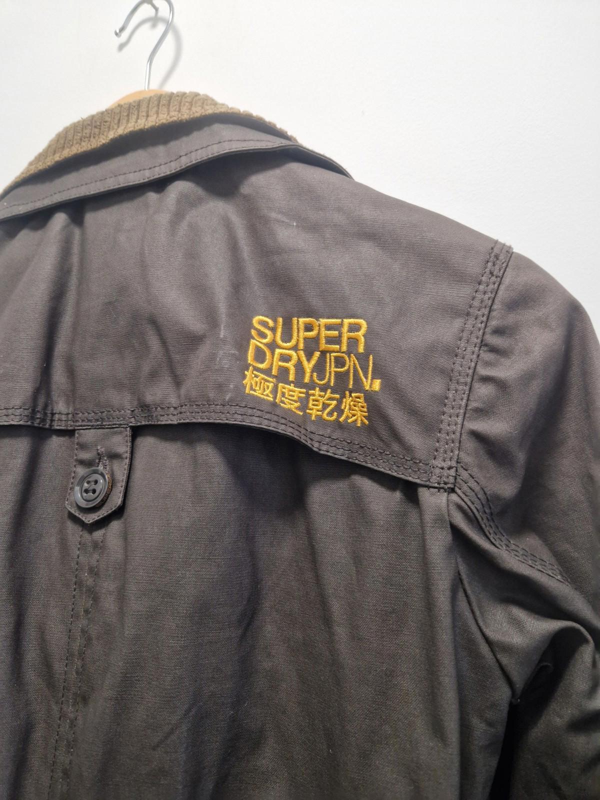 Superdry Safari Mac Wax Coat Brown Double Breasted Waxed Jacket Uk M Size 12-14