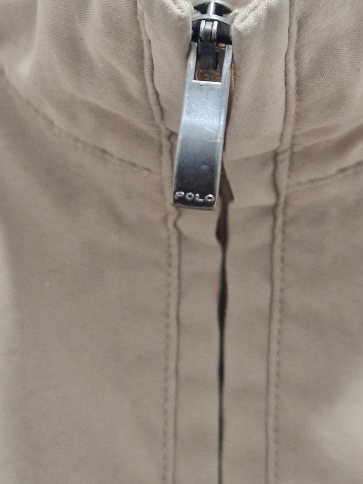 Ralph Lauren Polo Golf Quarter Zip Beige Jacket Short Sleeves Uk Size Xl Gc