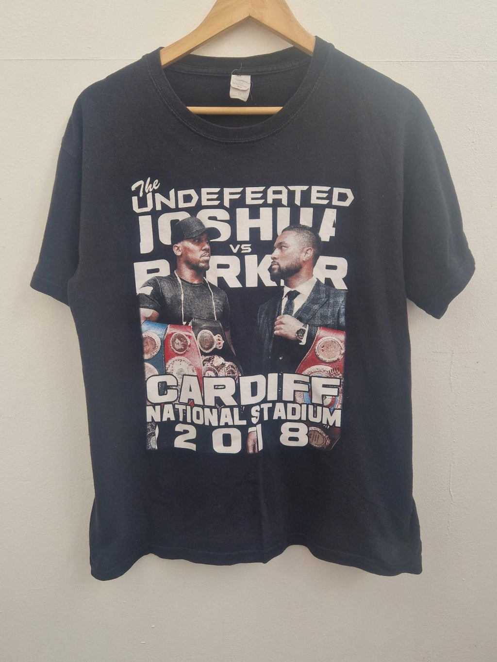 Rare 2018 Anthony Joshua  Vs Joseph Parker Unified World Champion  T- Shirt Uk M
