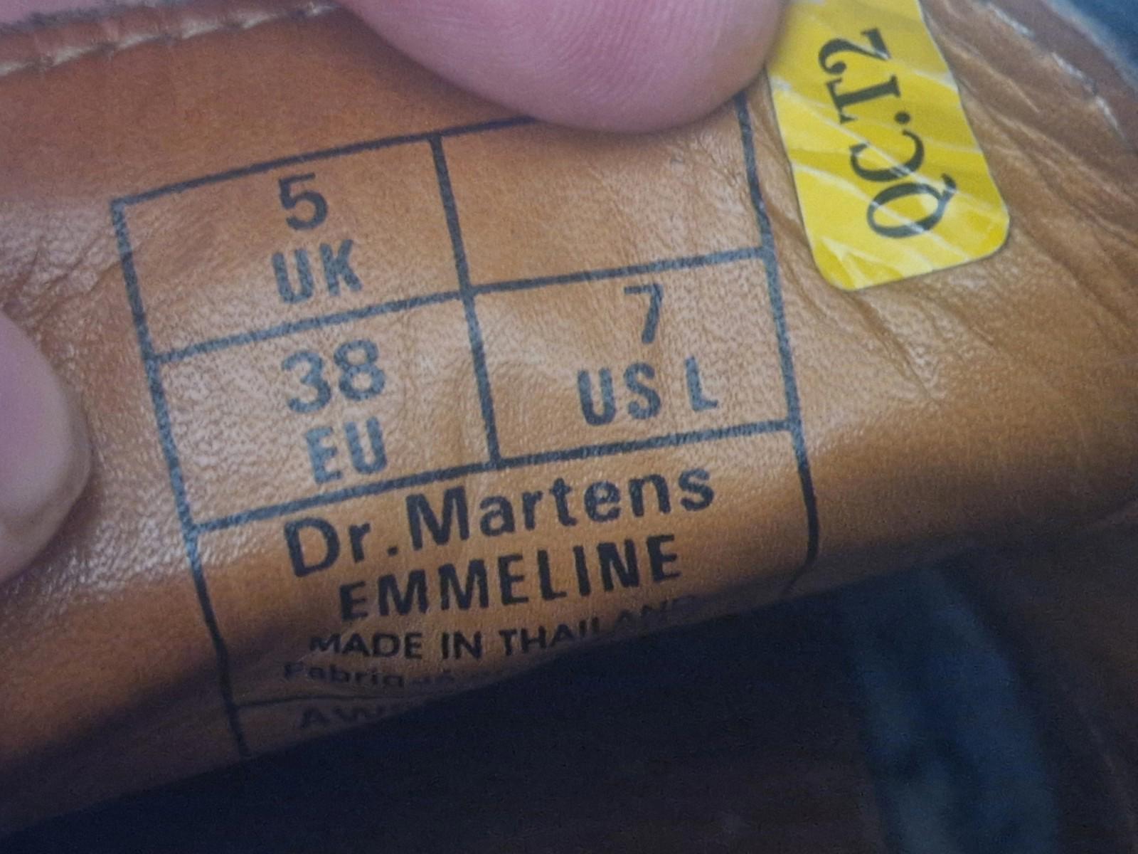 Dr Martens Emmeline UK Size 5 (EU 38) Womens Dark Red Patent Leather Boots Gc