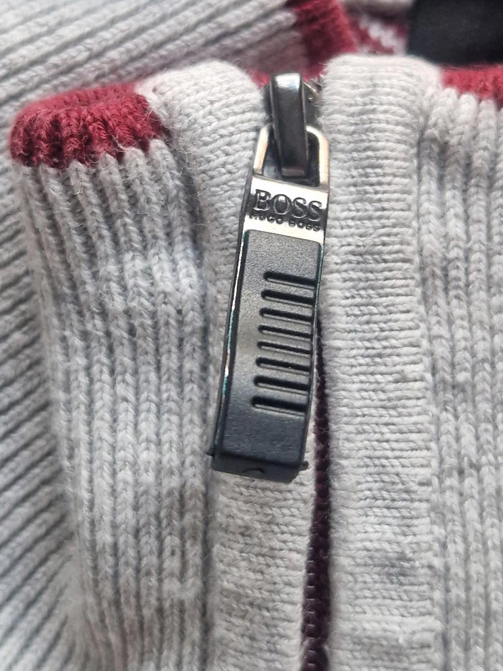Hugo Boss Grey Quarter Zip Sweatshirt Jumper Uk Size Xxl Slim Fit Vgc