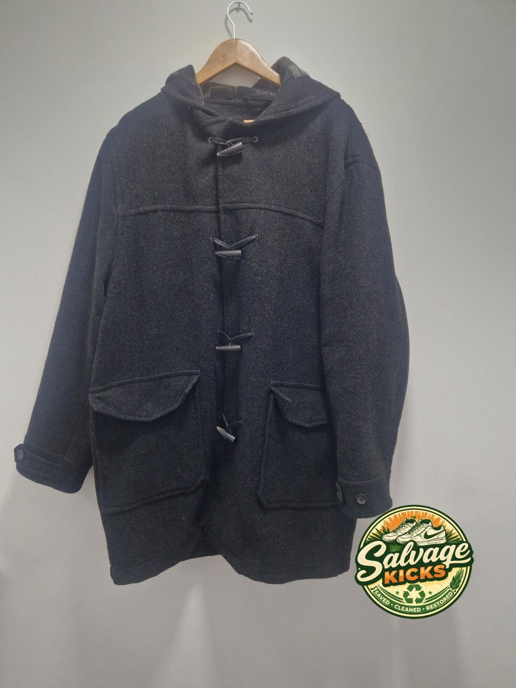 Duffle Coat Butler & Webb Men's Wool Duffle Coat With Hood  Black Uk Xl Gc