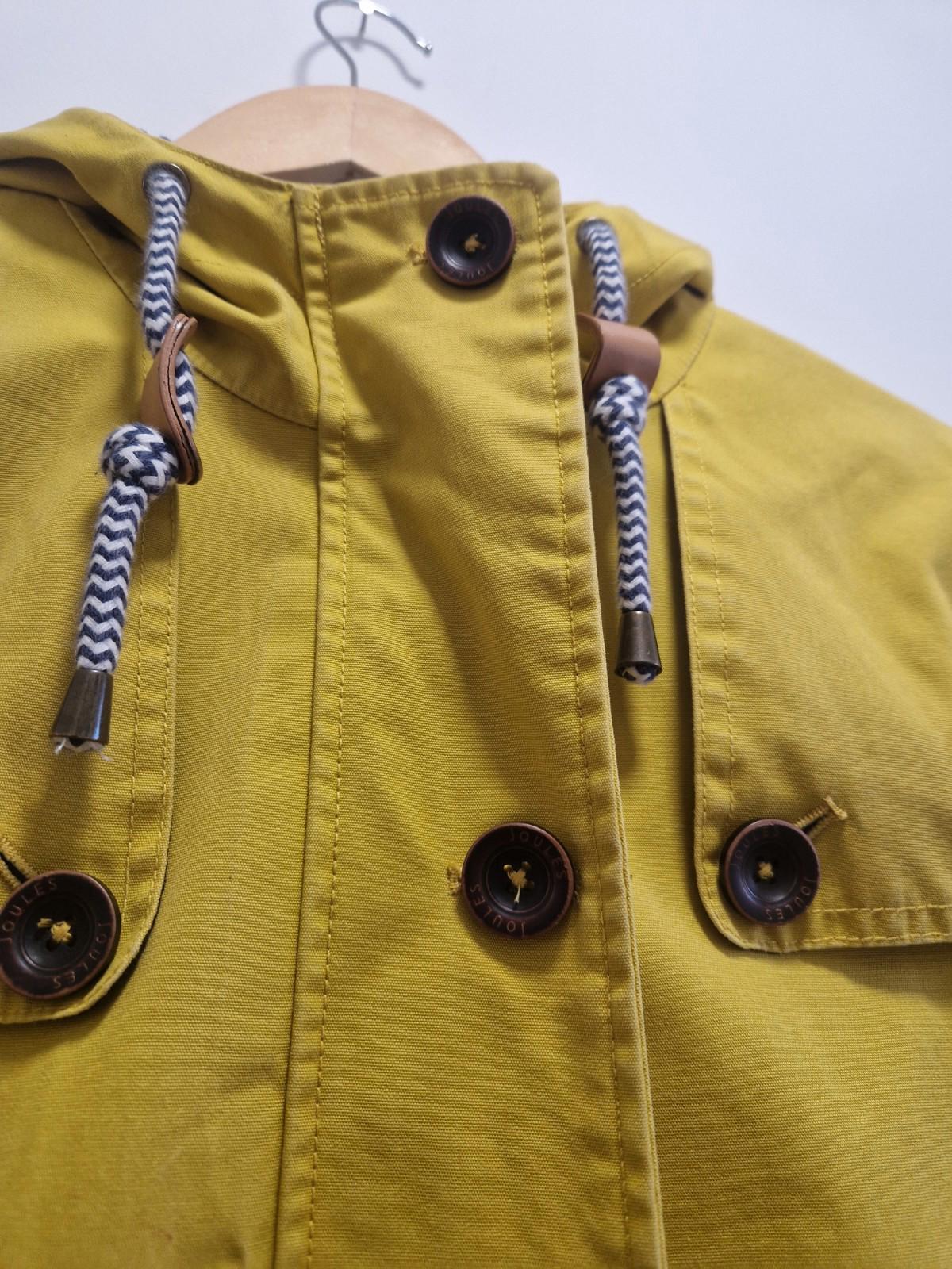 Joules Coast Women's Rain Jacket, Size 14, Hooded, Yellow/Gold