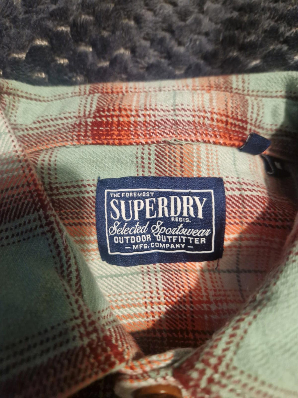Superdry Men’s Heavyweight Cotton Check Plaid Lumberjack Flannel Shirt Uk Meduim