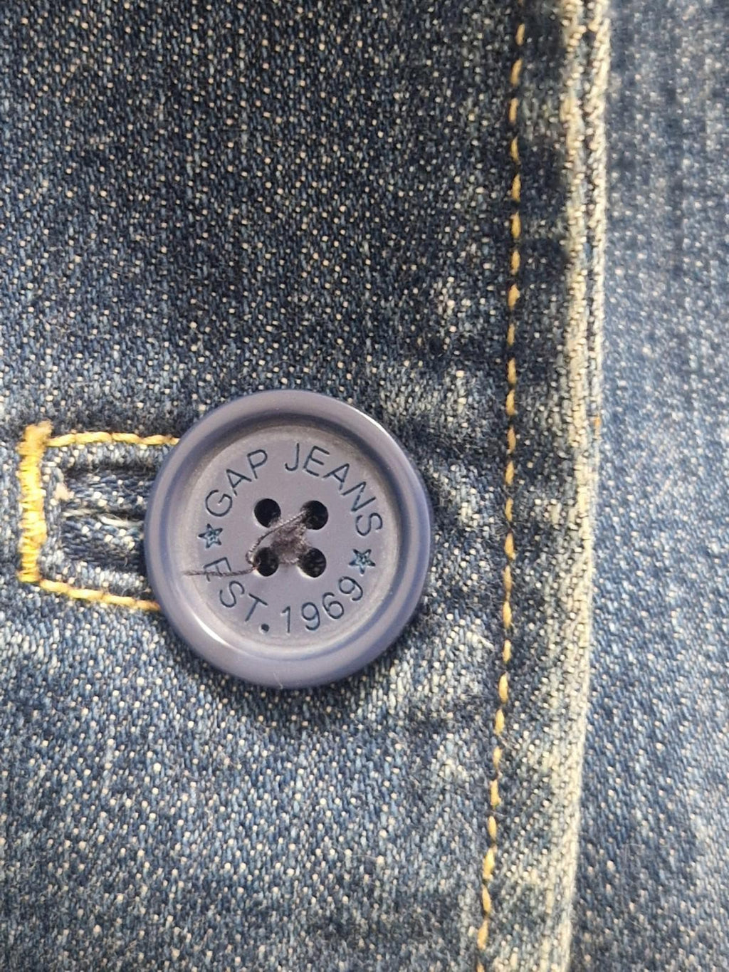 Gap 2 Button  Blue Denim  Jackets Ladies Uk Size 8 Gc